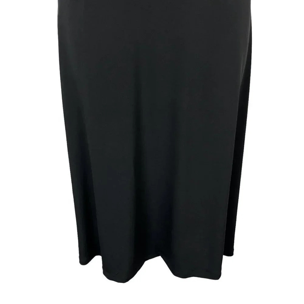 Madison Leigh Womens Black Pink Sleeveless Jersey Knit Stretch Midi Dress sz 10 - Picture 4 of 16